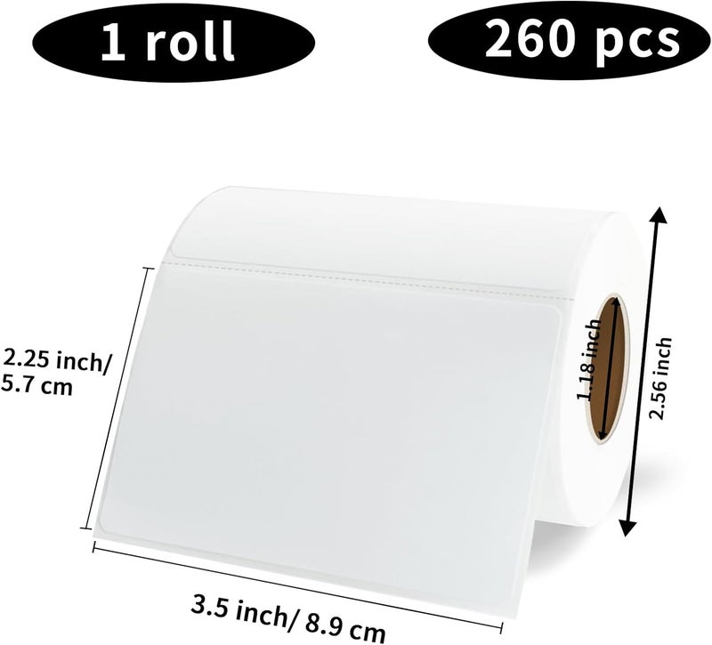 Yeachlaing Name Tag Stickers,3.5" x 2.25" White Labels,Waterproof/Oil/Tear Resistant/Ink Won't Smudge (260pcs,1 Roll) - Image 3